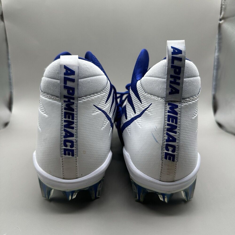Nike Alpha Menace Pro Mid Football Cleats White Blue 866012-409 Size 15 US - Picture 6 of 10